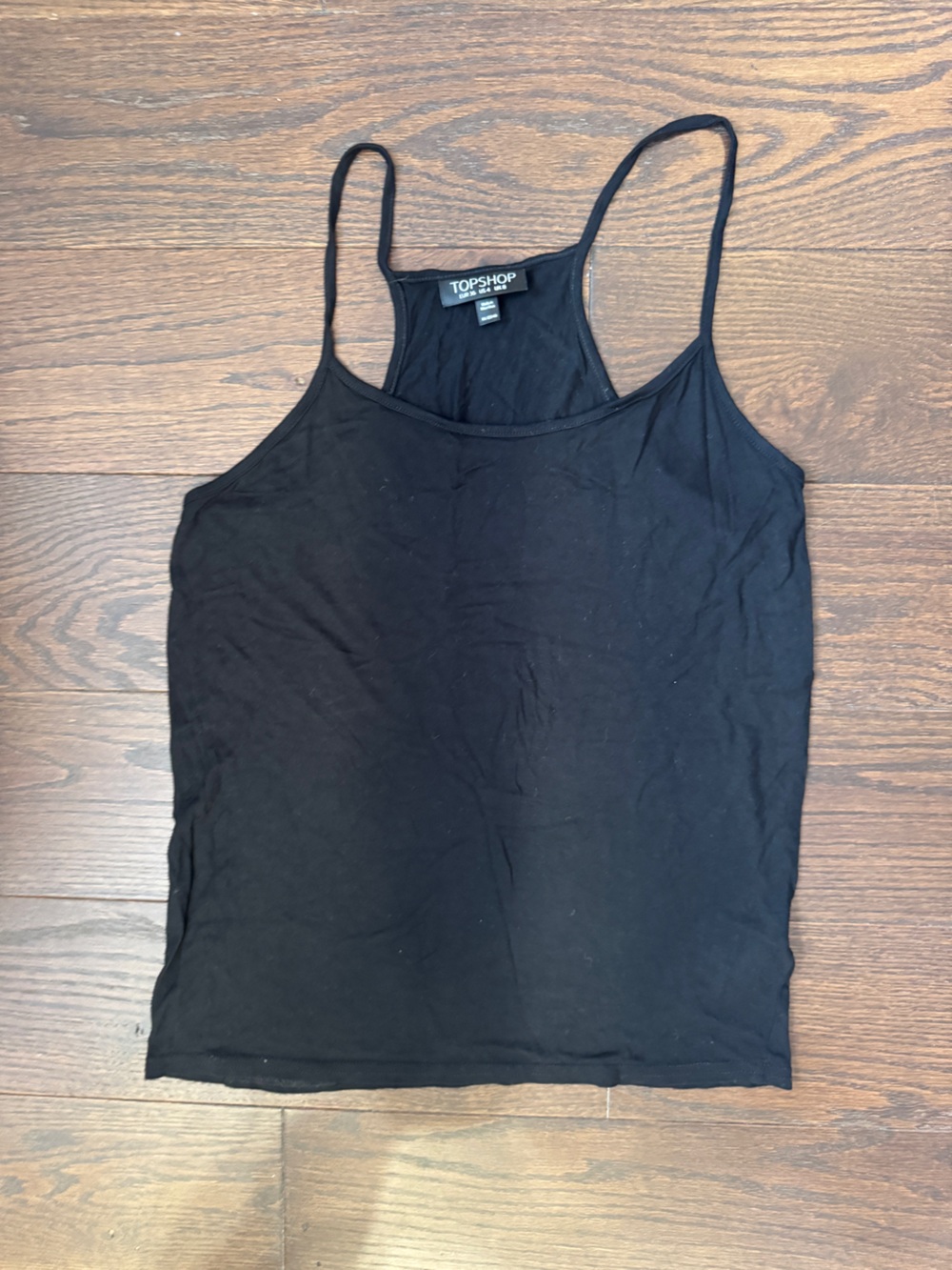 Topshop Black Slim Spaghetti Strap Cami